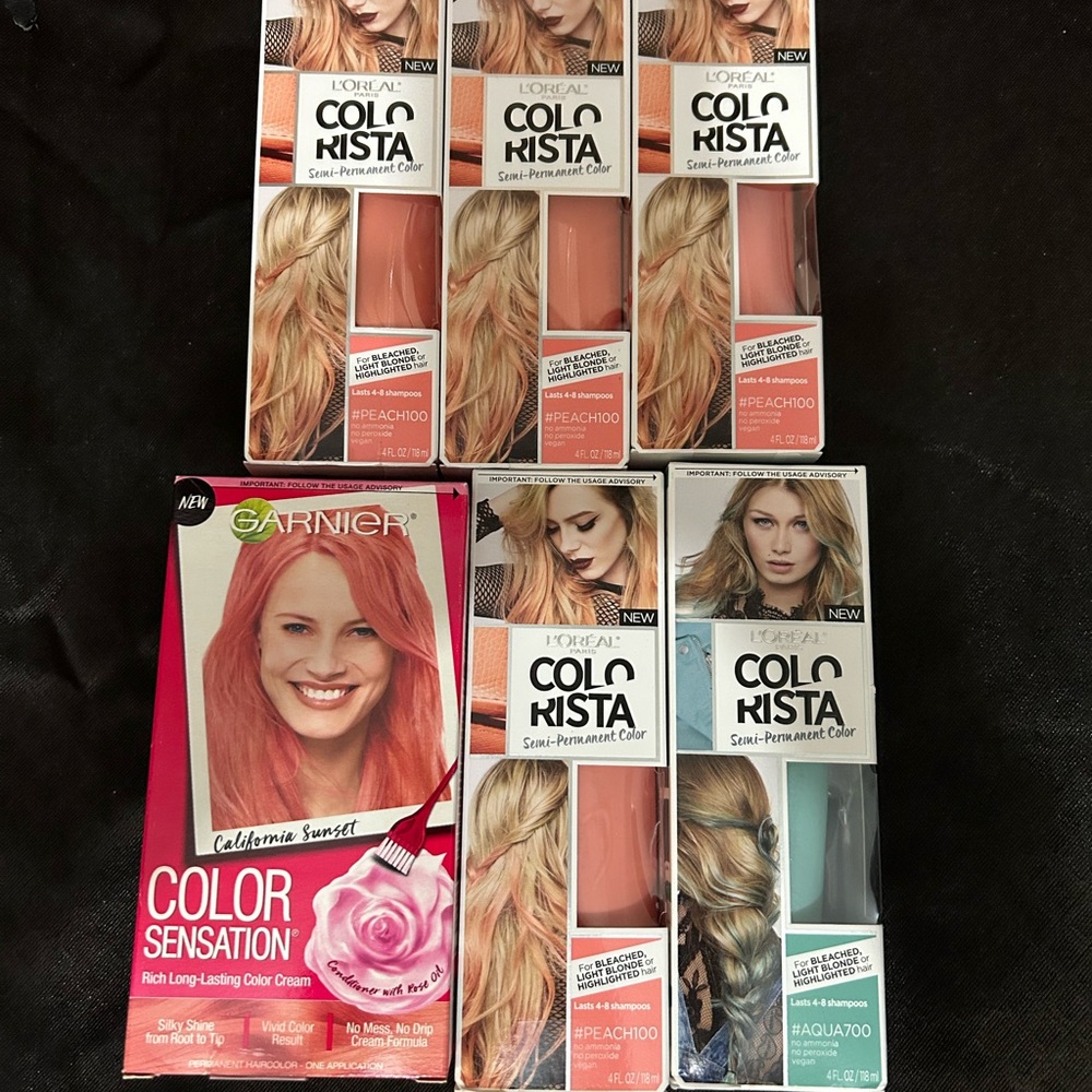 L'Oreal Colorista Semi-Permanent Hair Color - Peach and Aqua Collection
